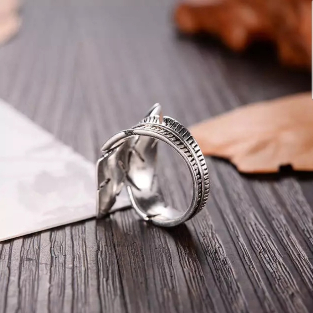 Beautiful 925 sterling silver feather ring!!! - Picture 2 of 7